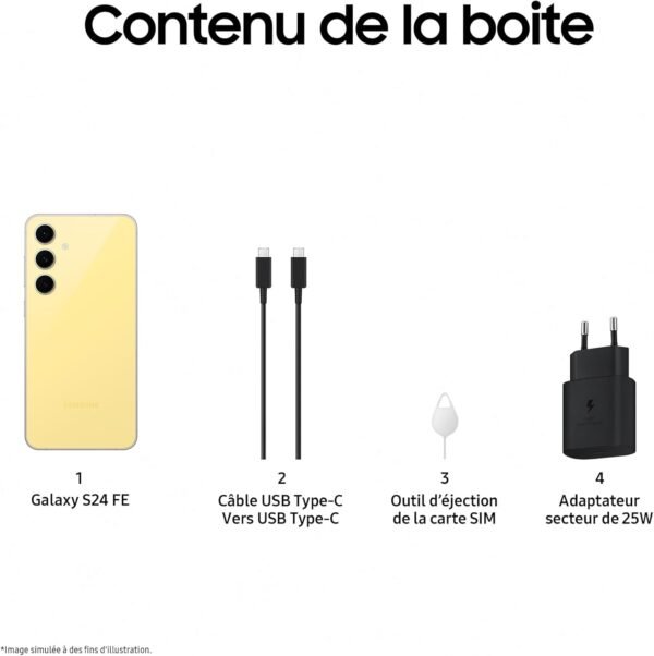 Samsung Galaxy S24 FE Smartphone RAM 8Go - 256 Go Noir – Image 5