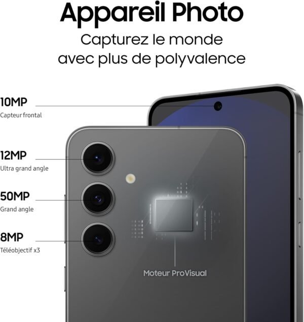 Samsung Galaxy S24 FE Smartphone RAM 8Go - 256 Go Noir – Image 3